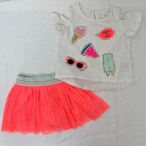 Kate Spade New York So Cool Cold-Shoulder Top with Skirt Set Baby Girl 12 Month